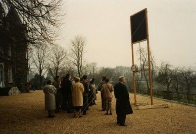 Reconstitution de la première expérience de transmission de signaux. Coll. FNARH.