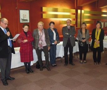 Aux côtés d’Alain Gibert, Jacqueline Clec’h, Françoise Pérardel, Armelle Querbouët, Marc Nunge, Nicole Forgeas, Dominique Blanchecotte. Photo. G. Fouchard.